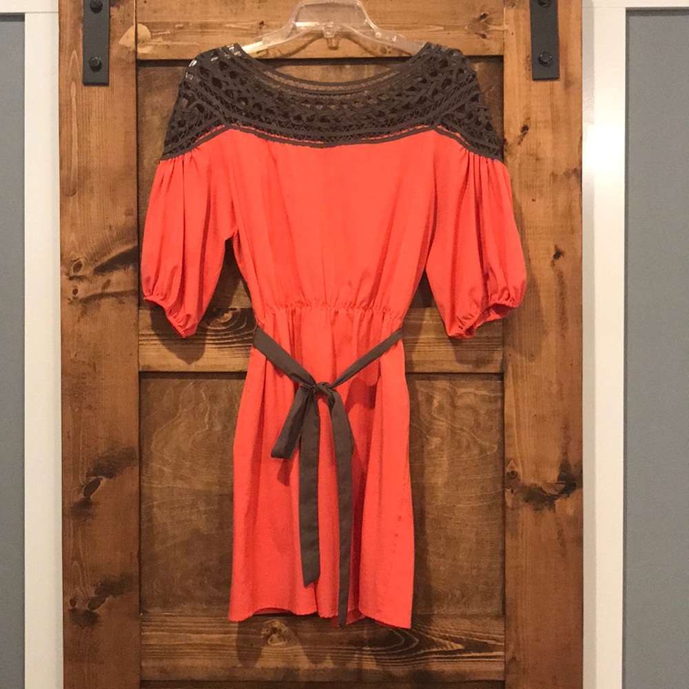 Coral detailed Dress